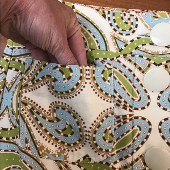 J Crew Stylish Green and Blue Patterned Skirt size 2 - Picture 4 of 5